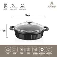 8 PARÇA DÖKÜM GRANİT TENCERE SETİ